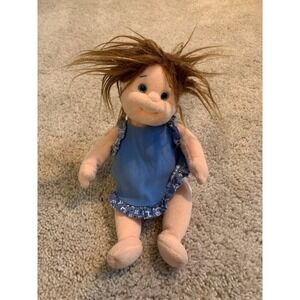 Ty Gear Baby Doll With Wild‎ Hair, Blue Eyes and Adorable Blue Dress